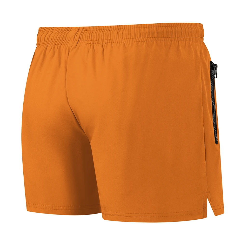 Men's Run Print Fitness Shorts Breathable Mesh Lined Summer Running Cycling Swimming Surfing Drawstring Beachwear Swim Trunks