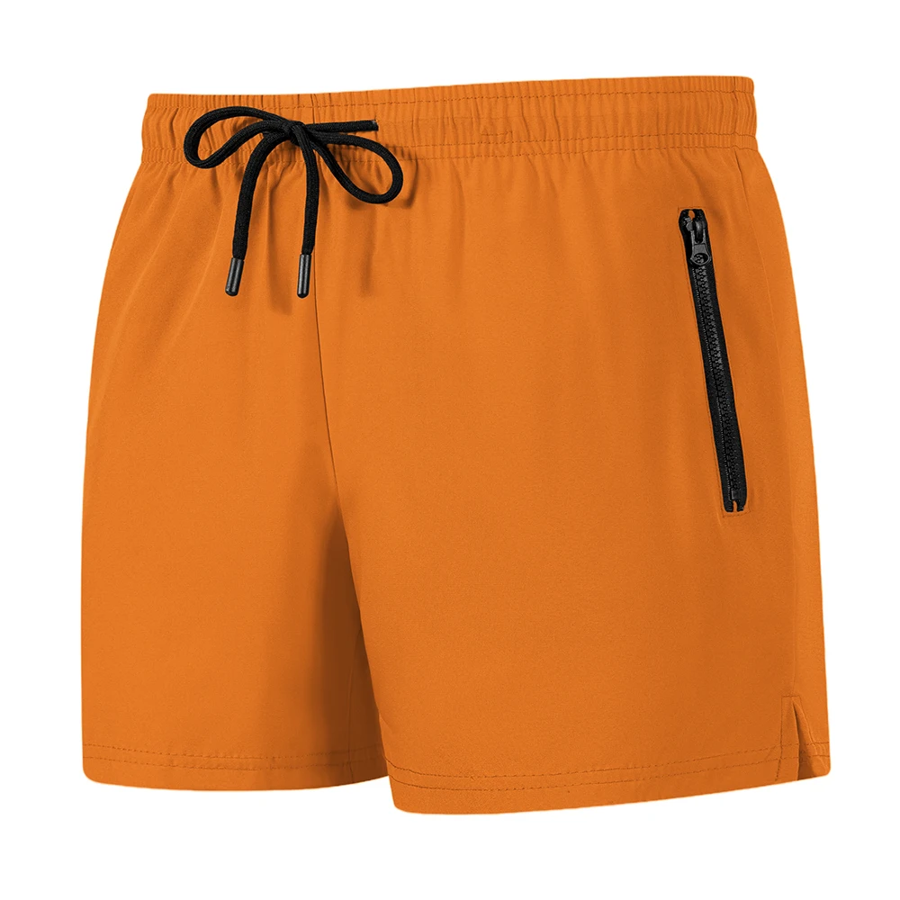 Men's Run Print Fitness Shorts Breathable Mesh Lined Summer Running Cycling Swimming Surfing Drawstring Beachwear Swim Trunks