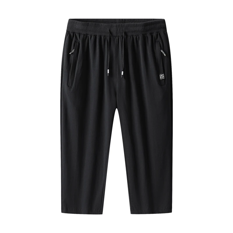 Big&Tall Cotton Shorts Men Plus Size Casual Knit Summer Thin Breathable Sports Capri Shorts Running Cropped Pants 6XL 7XL 8XL