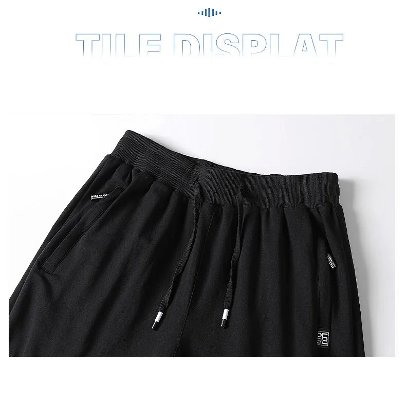 Big&Tall Cotton Shorts Men Plus Size Casual Knit Summer Thin Breathable Sports Capri Shorts Running Cropped Pants 6XL 7XL 8XL