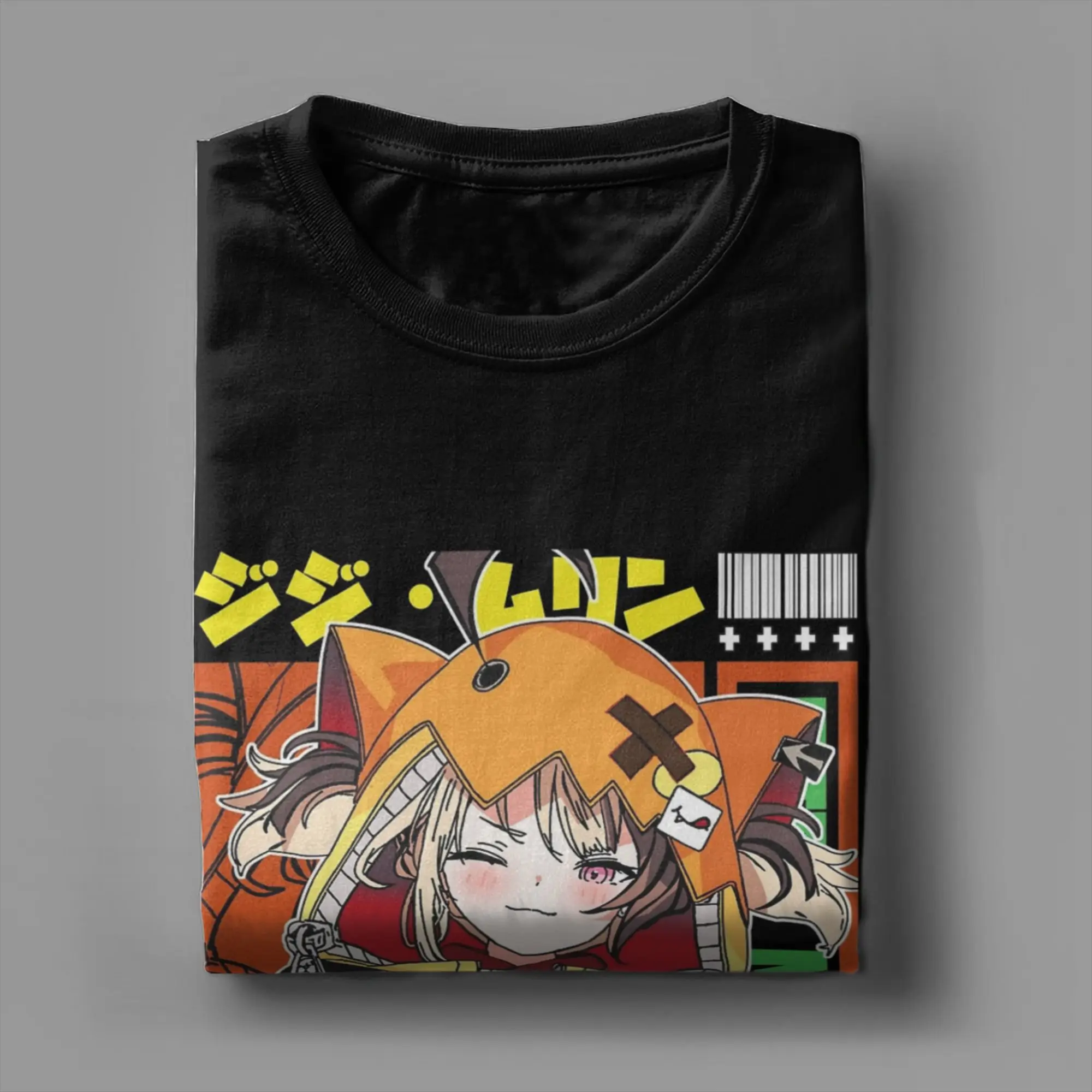 Men T-Shirt Gigi Murin Justice Hololive Novelty 100% Cotton Tees Short Sleeve T Shirts Round Collar Clothes New Arrival