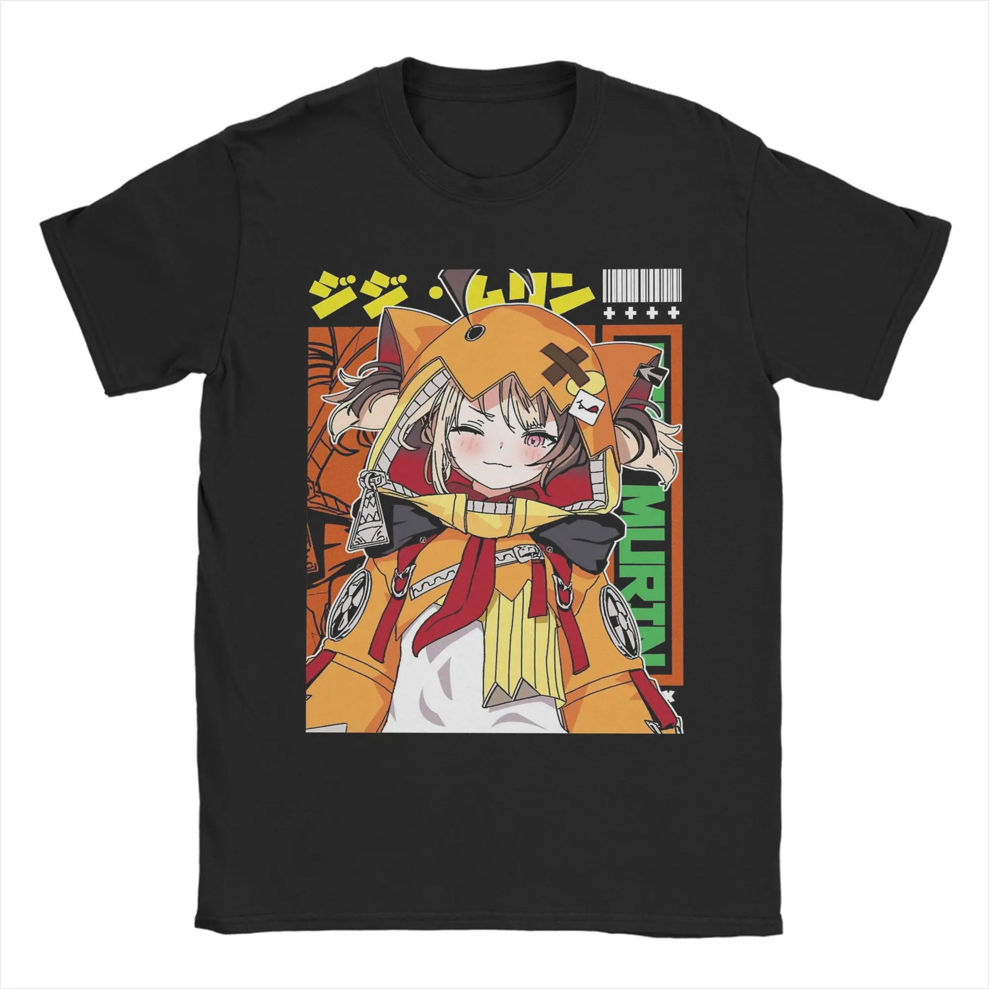 Men T-Shirt Gigi Murin Justice Hololive Novelty 100% Cotton Tees Short Sleeve T Shirts Round Collar Clothes New Arrival
