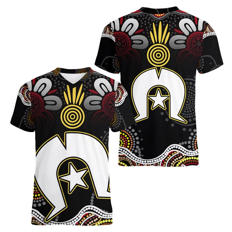 Australia Kangaroo 3D Print Sport Moisture-wicking Breathable Men Tshirt Football Tennis Team Uniform Short Sleeve Summer Attire