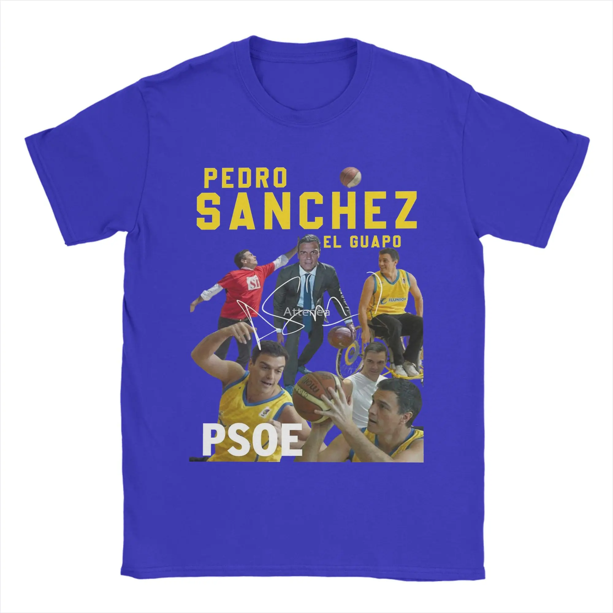 Pedro Sanchez Spain PSOE Men's 100%Cotton shirt Oversize graphics shirts Summer round neck Short Sleeve Women Streetwear Tshirt