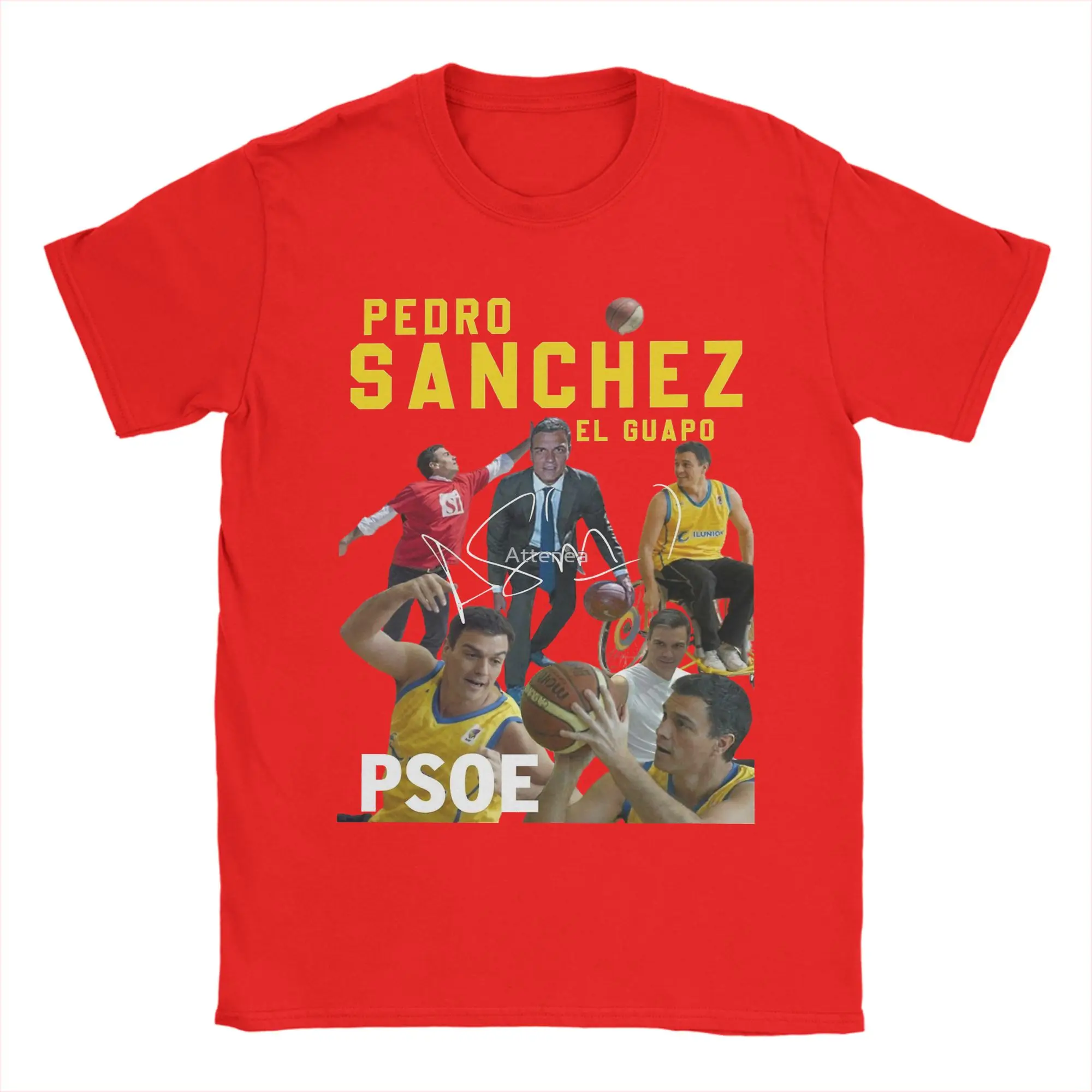 Pedro Sanchez Spain PSOE Men's 100%Cotton shirt Oversize graphics shirts Summer round neck Short Sleeve Women Streetwear Tshirt