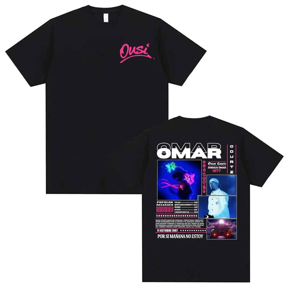 Omar Courtz Por Si Manana No Estoy 2026 Tour T-shirts Men Women Fashion Hip Hop Streetwear T Shirts Casual O-Neck Cotton T-shirt