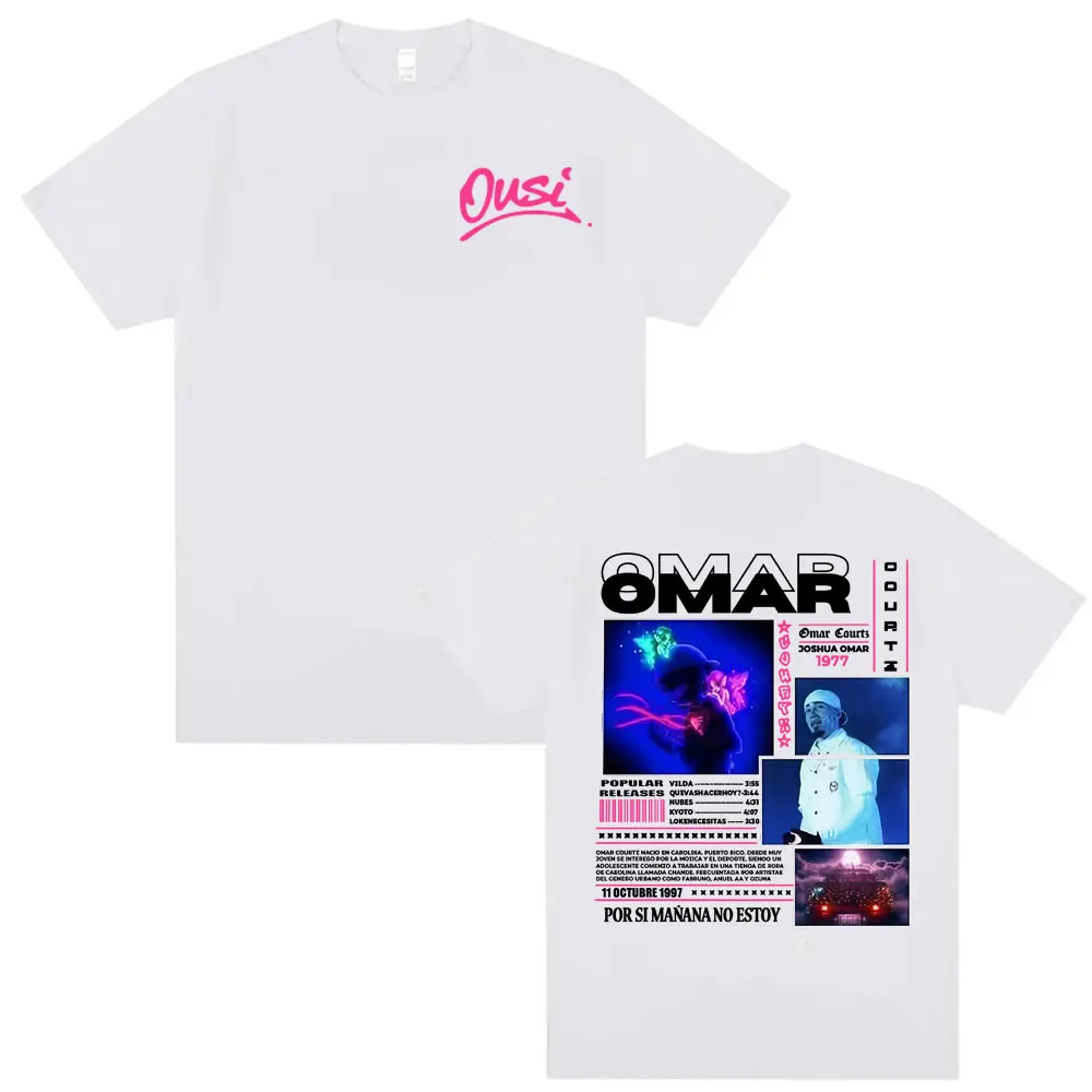 Omar Courtz Por Si Manana No Estoy 2026 Tour T-shirts Men Women Fashion Hip Hop Streetwear T Shirts Casual O-Neck Cotton T-shirt