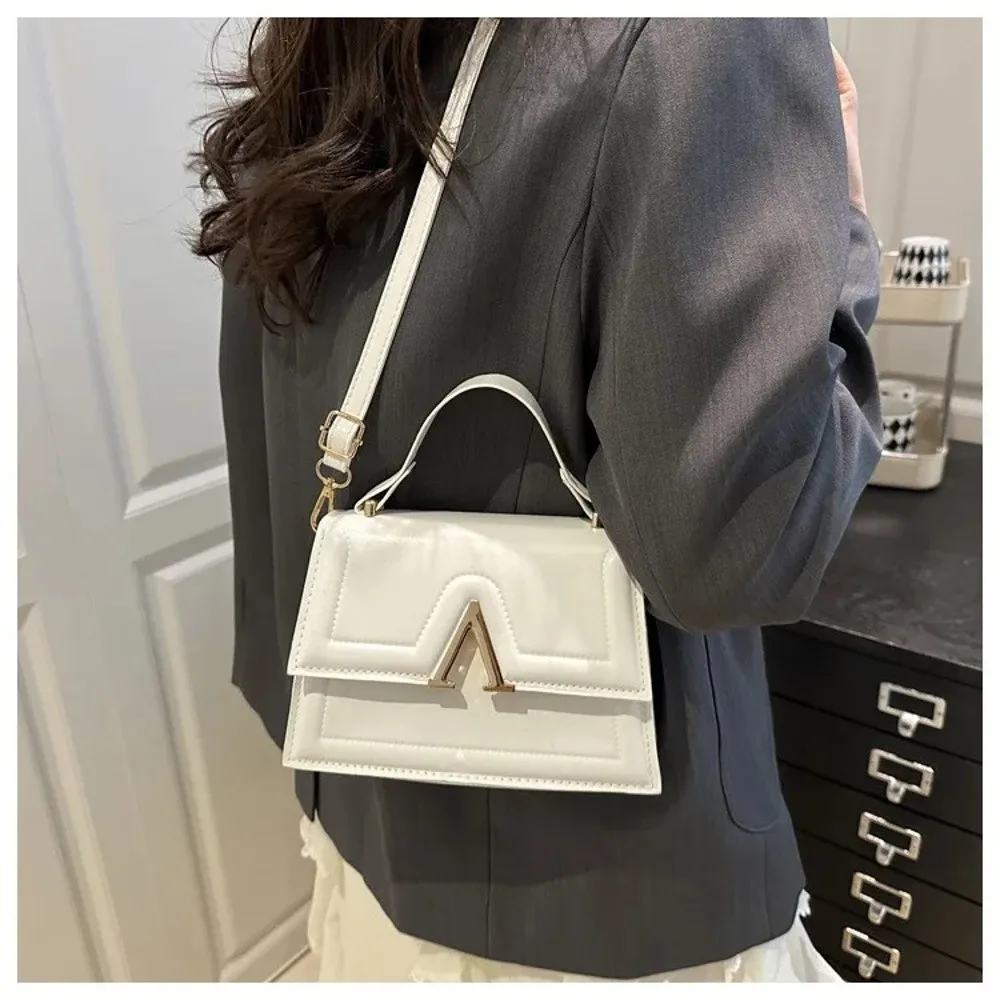 Casual Retro Shoulder Bag Candy Color Street Trend Crossbody Bag PU Material Large Capacity Ladies Handbag
