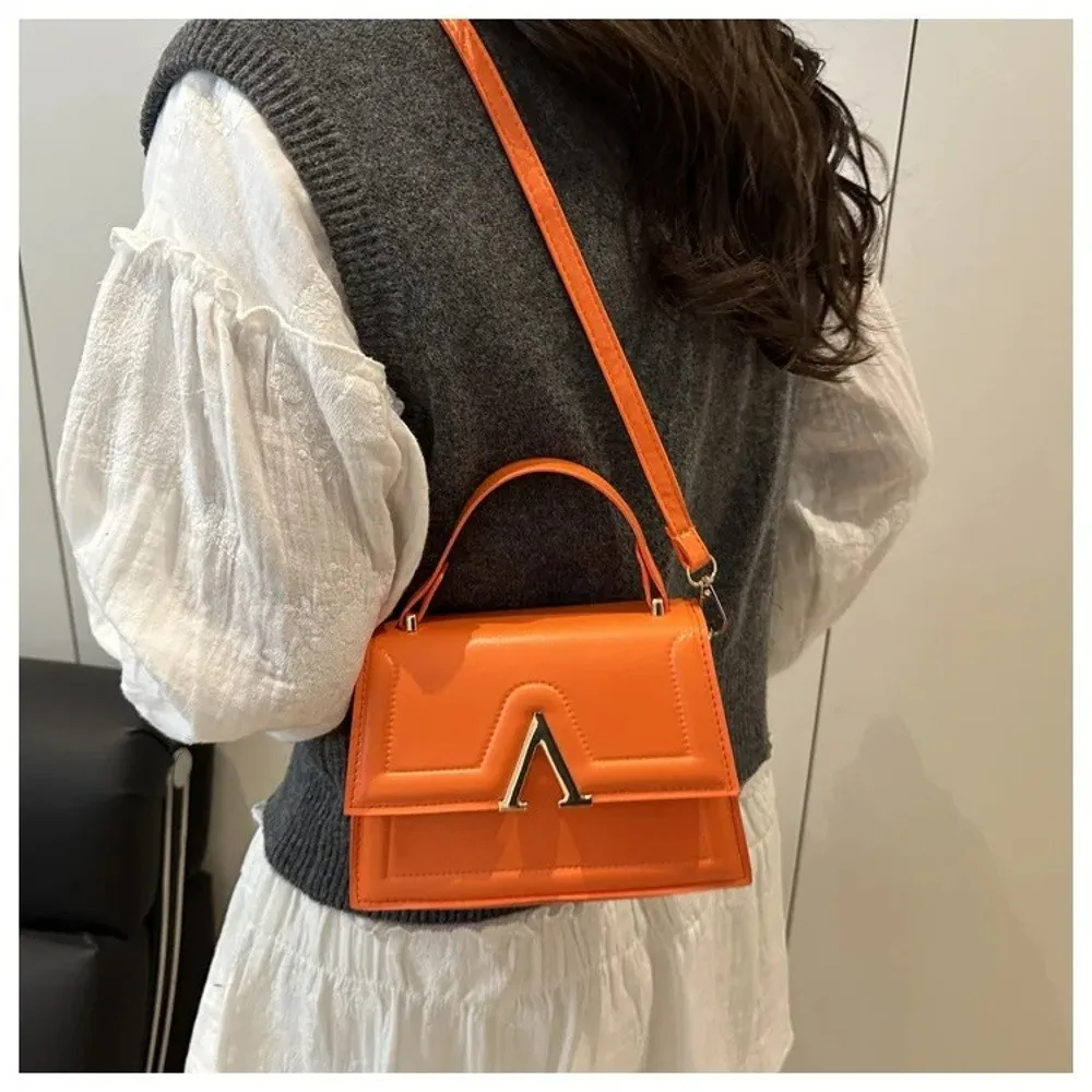 Casual Retro Shoulder Bag Candy Color Street Trend Crossbody Bag PU Material Large Capacity Ladies Handbag