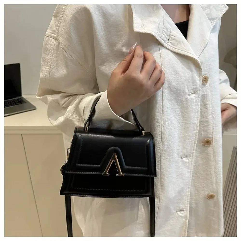 Casual Retro Shoulder Bag Candy Color Street Trend Crossbody Bag PU Material Large Capacity Ladies Handbag