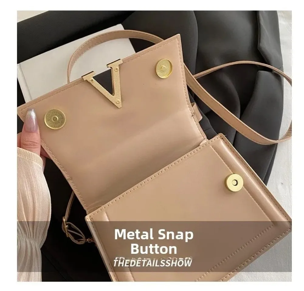 Casual Retro Shoulder Bag Candy Color Street Trend Crossbody Bag PU Material Large Capacity Ladies Handbag