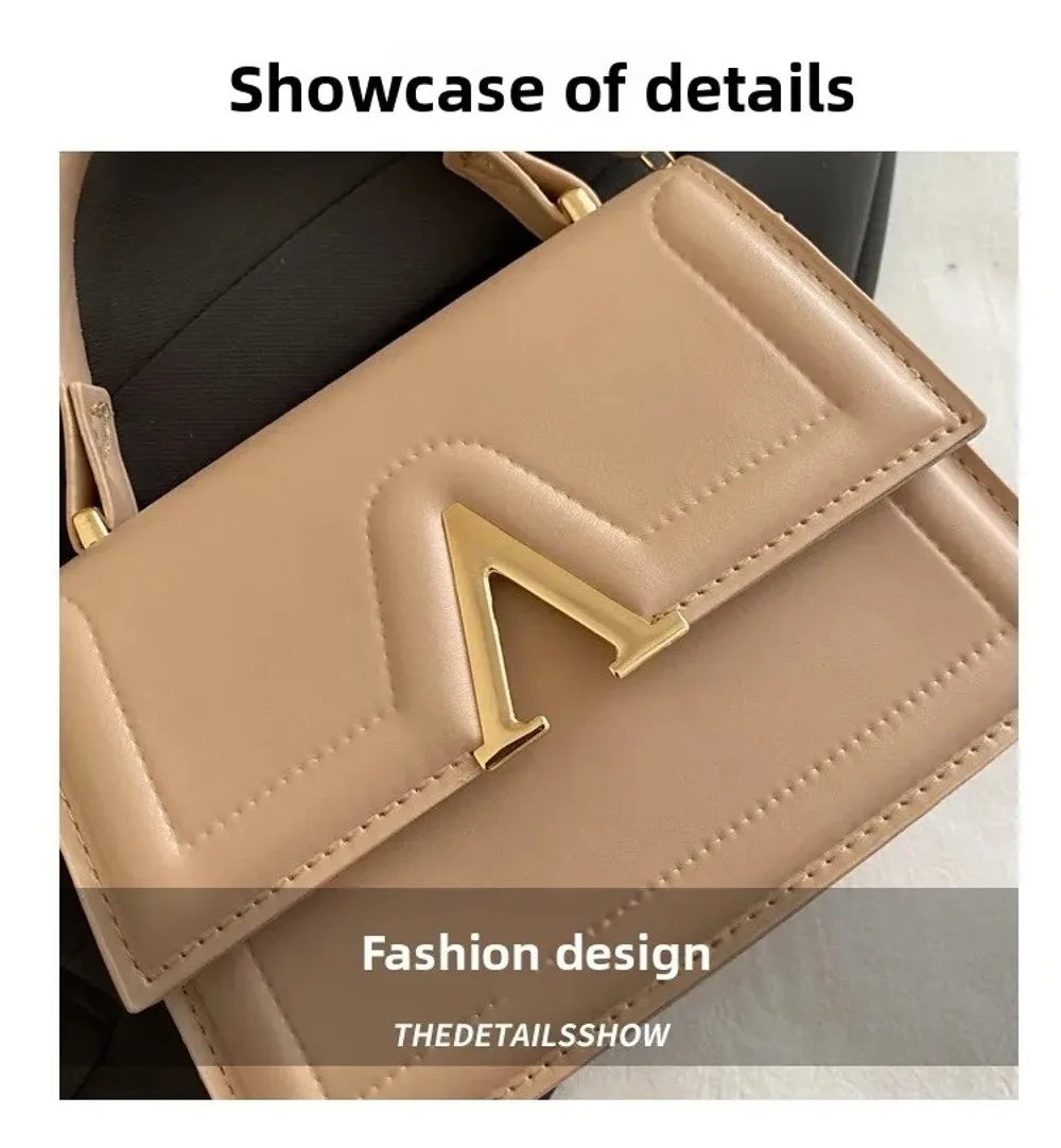 Casual Retro Shoulder Bag Candy Color Street Trend Crossbody Bag PU Material Large Capacity Ladies Handbag