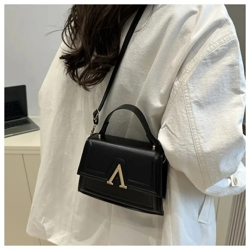 Casual Retro Shoulder Bag Candy Color Street Trend Crossbody Bag PU Material Large Capacity Ladies Handbag