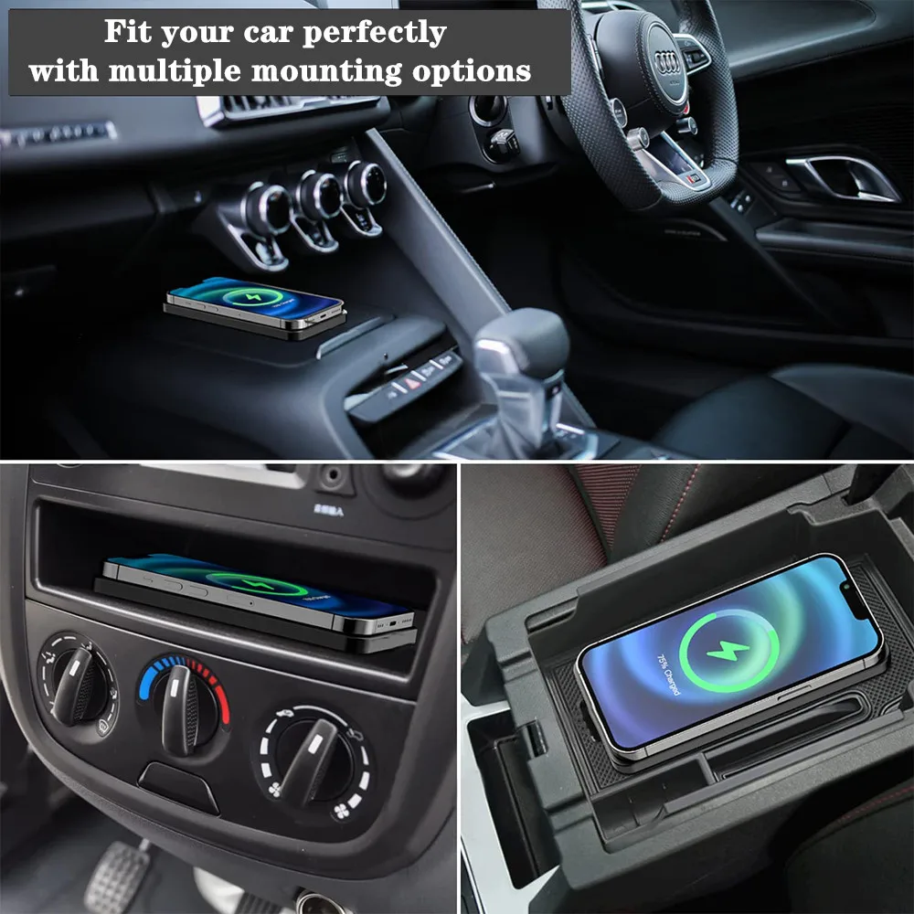Car Wireless Charger for Iphone 17 16 15 14 Pro Max Non-Slip Induction Charging Pad for Samsung S25 S24 Wireless Charger for Car