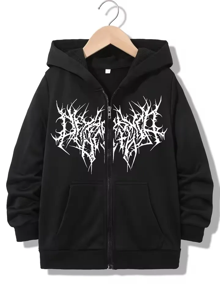 Streetwear Fashionable Zipper Hoodie Casual HIP HOP Hoodies Jackets Boys Girls Y2k Zip Up Sweatshirt Spring Autumn