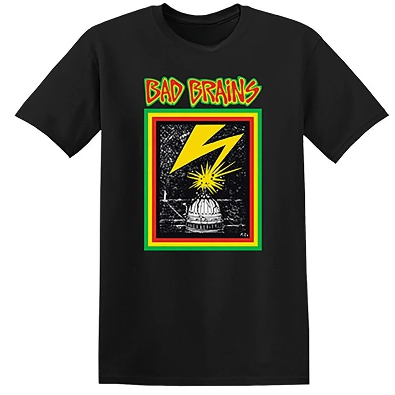 Bad Brains Capitol Strike on Gold Black Casual T-Shirt Men's and Women's Luxury Band Brand Top