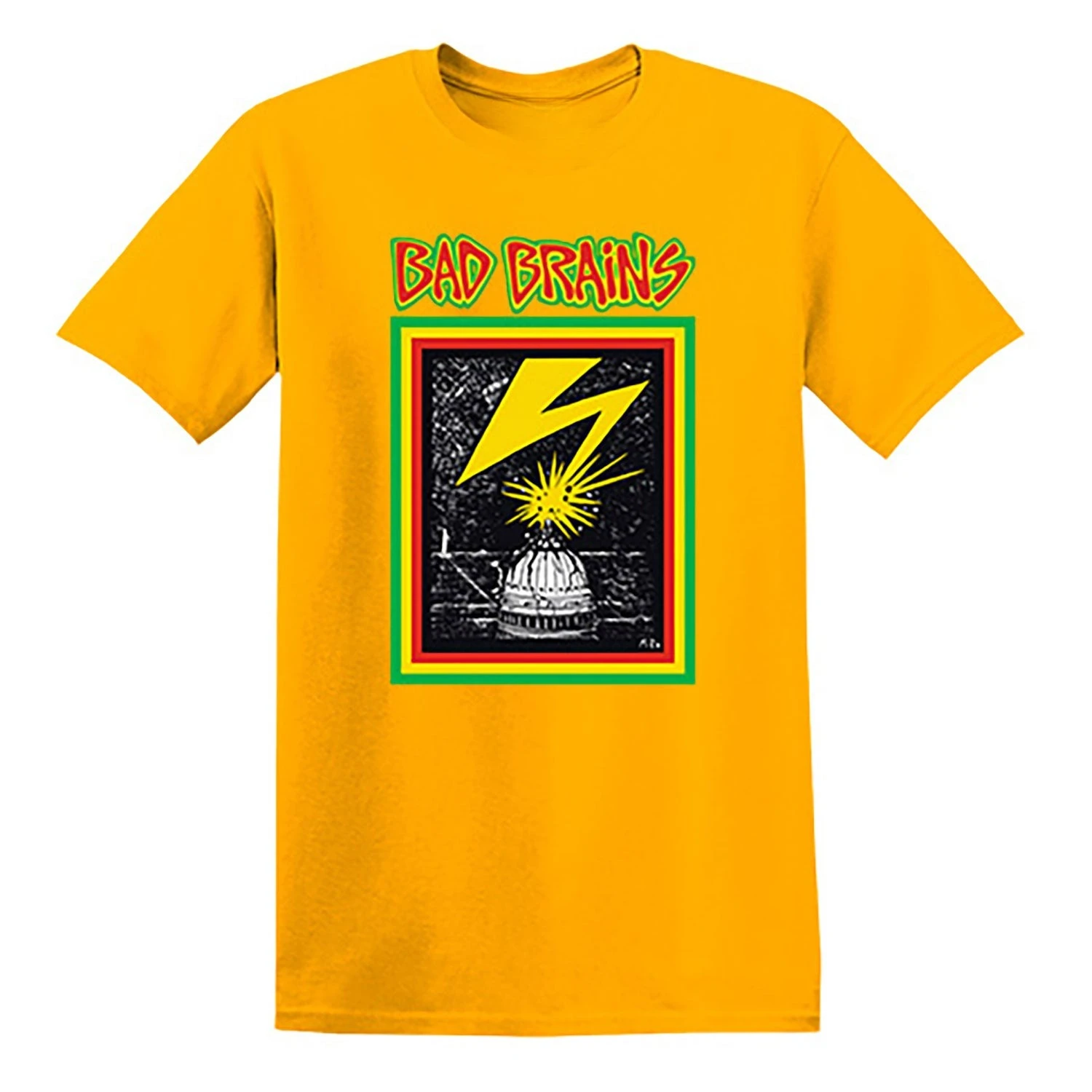 Bad Brains Capitol Strike on Gold Black Casual T-Shirt Men's and Women's Luxury Band Brand Top