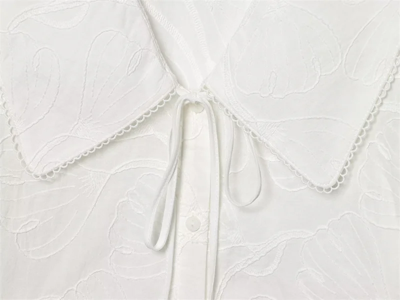 Women's Shirt 2026 Spring New White Short-Sleeve Turn-Down Collar Short Simple Shirt Lively and Cute Unique Fashion