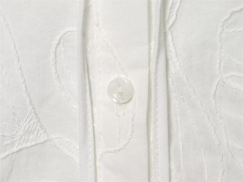 Women's Shirt 2026 Spring New White Short-Sleeve Turn-Down Collar Short Simple Shirt Lively and Cute Unique Fashion