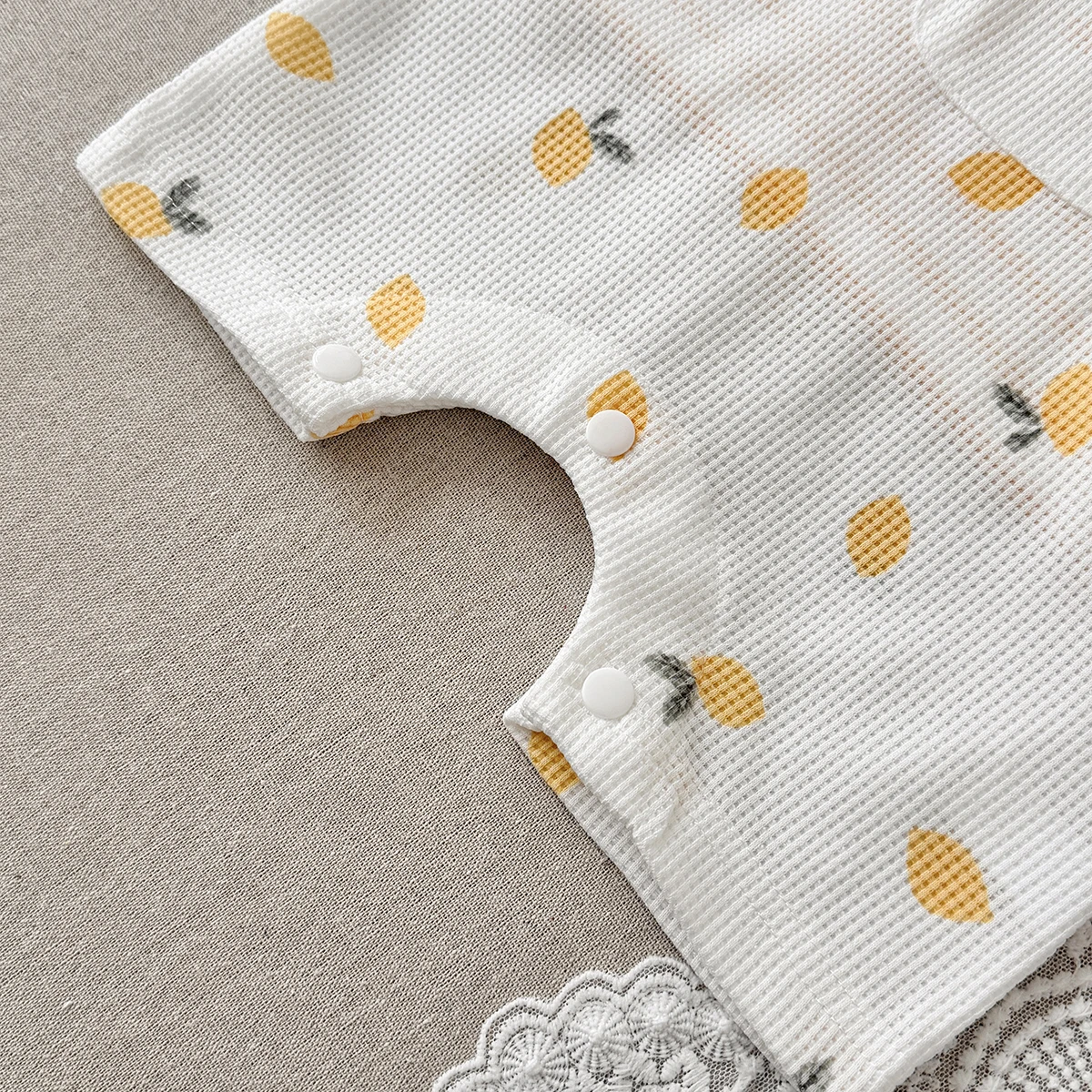 Infant Cartoon Lemon BABY Romper Short Sleeve for Boys Girls Overall One Piece Cute Newborn Outfit Summer 0-3Y