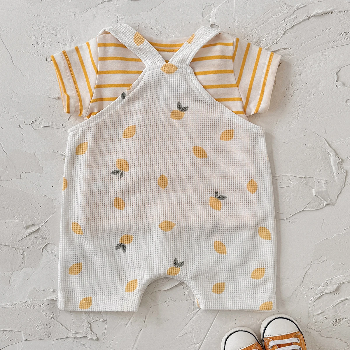 Infant Cartoon Lemon BABY Romper Short Sleeve for Boys Girls Overall One Piece Cute Newborn Outfit Summer 0-3Y