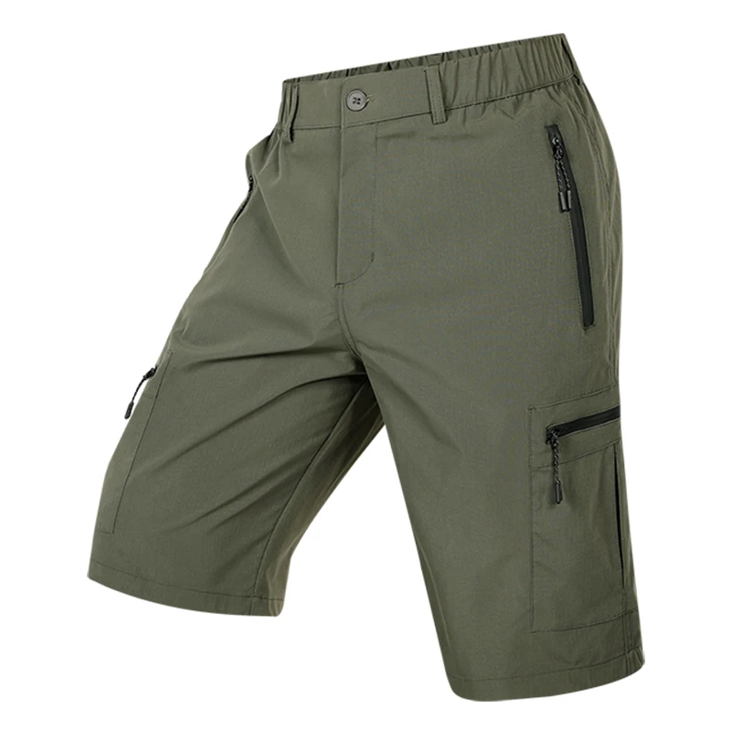 Summer Quick Dry Cargo Shorts Mens Lightweight Work Cargo Shorts Multi Pockets Waterproof Outdoor Hiking Fishing Shorts Male