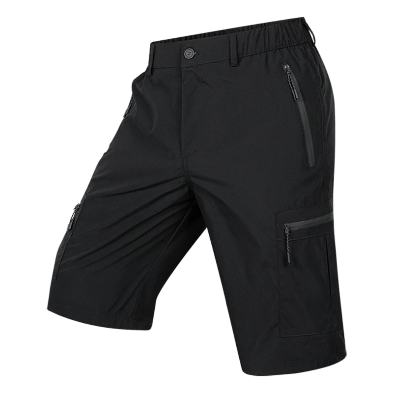 Summer Quick Dry Cargo Shorts Mens Lightweight Work Cargo Shorts Multi Pockets Waterproof Outdoor Hiking Fishing Shorts Male