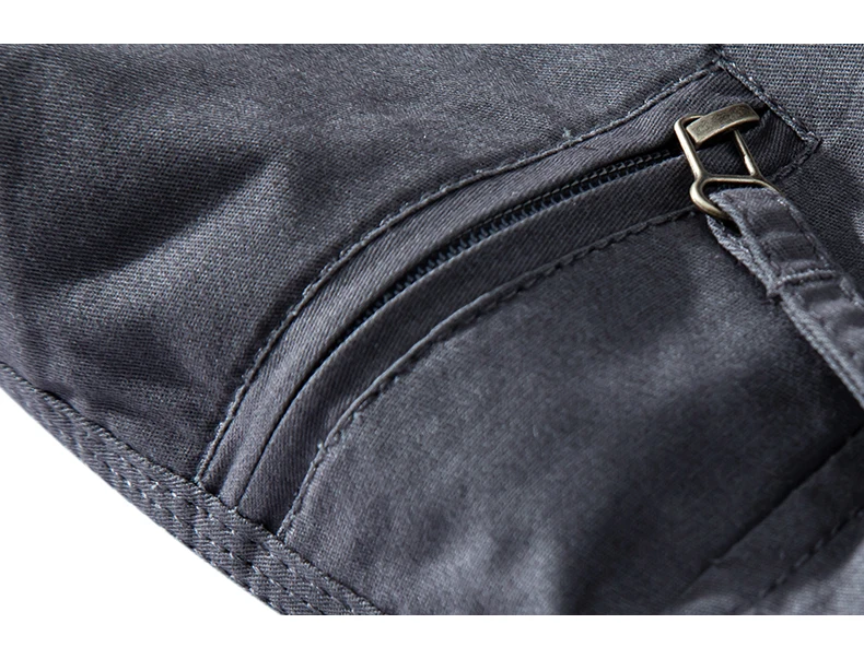 Mens Cargo Shorts 100% Cotton Casual Running Shorts Elastic Waist Hiking Outdoor with a Belt