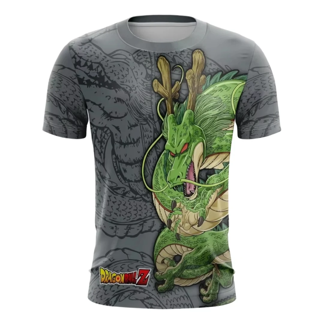 2026 Summer Dragon Ball Retro Fitness T-shirt Men's Oversized 3D Printed Short-sleeved Family Unisex Children's Sports Shirt