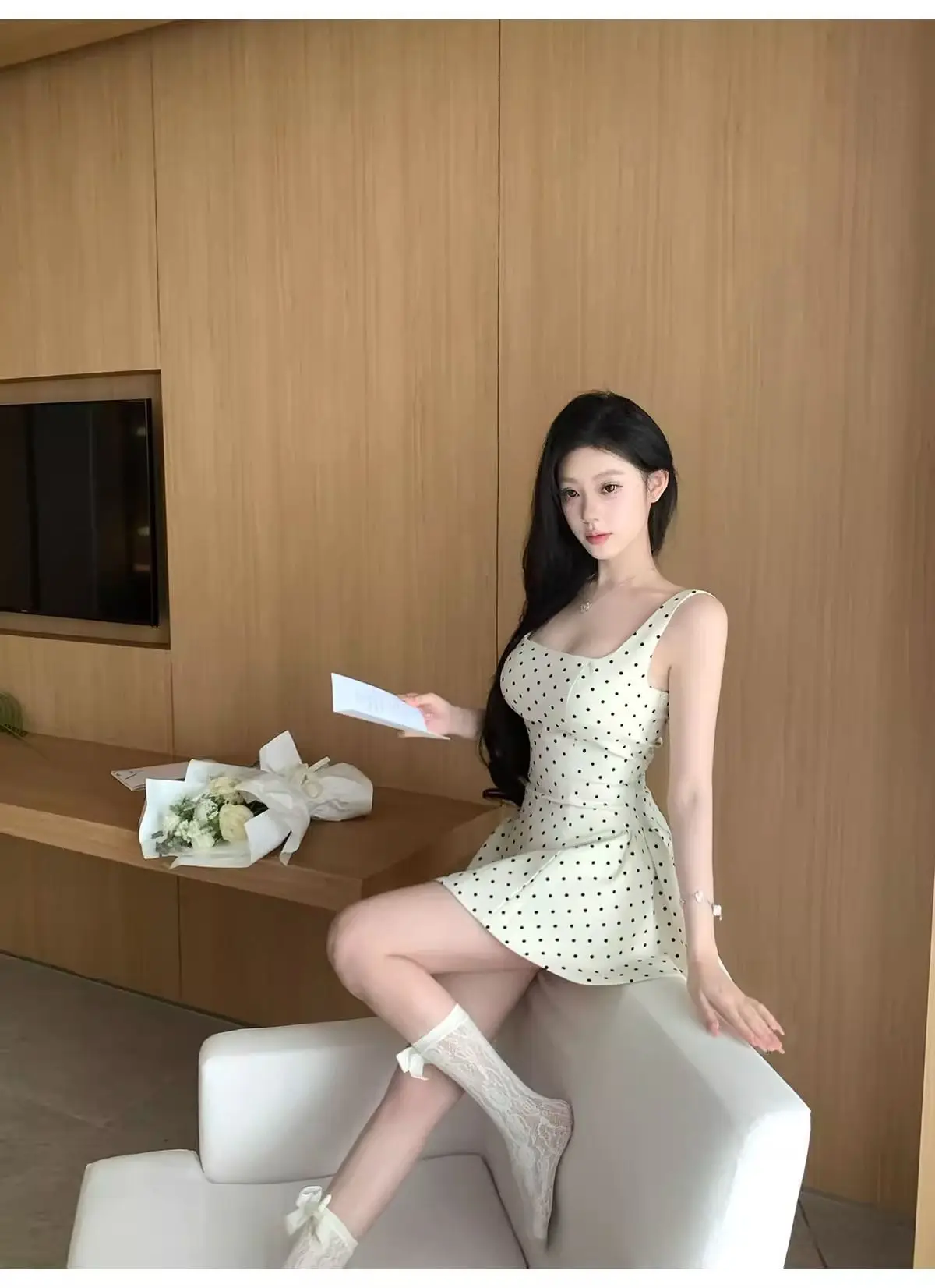 Polka Dot Strapless Dress Women's Summer 2026 New Arrival Elegant and Stunning A-Line Puffy Short Skirt
