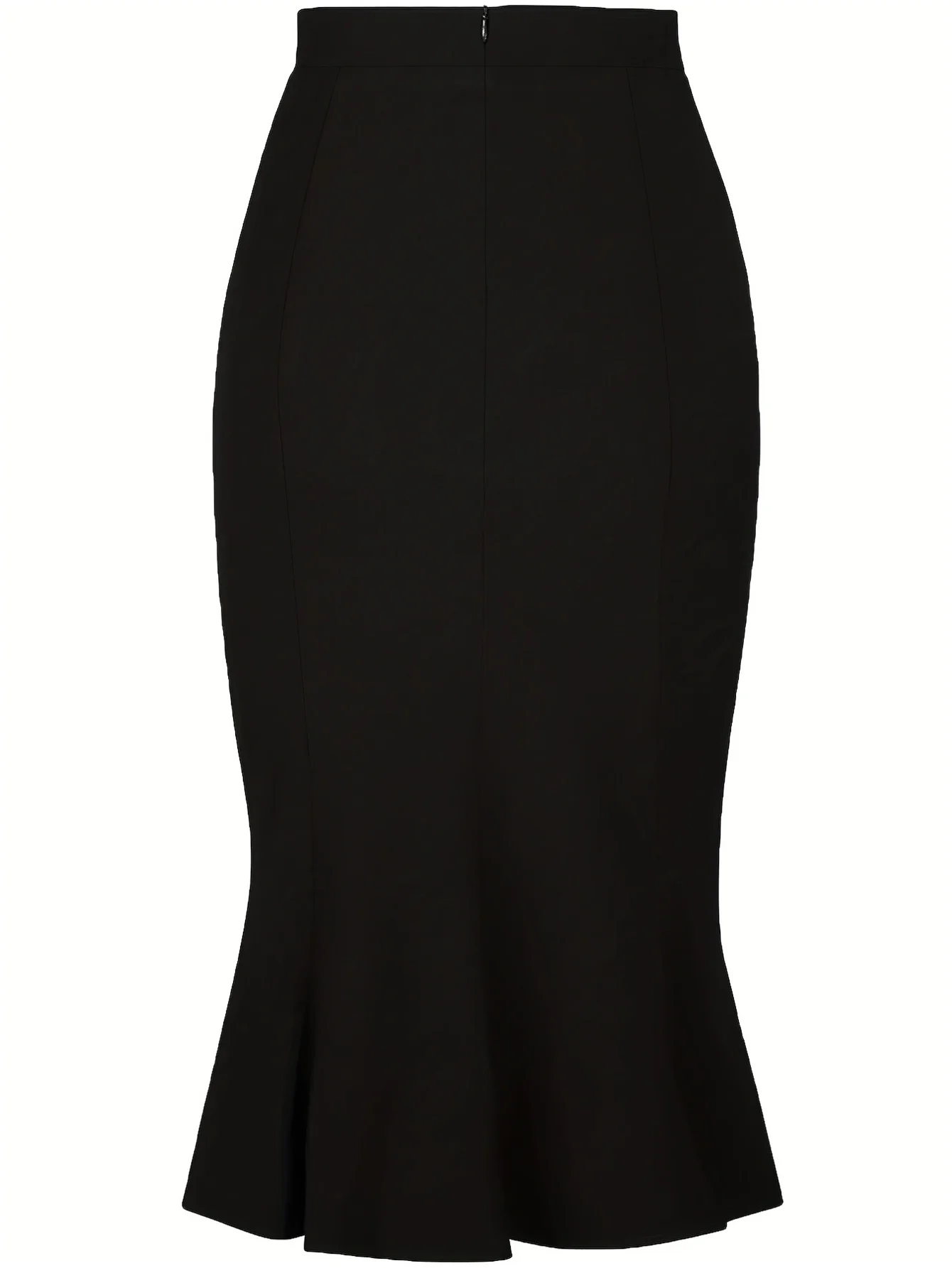 Women Wear to Work Pencil Skirts for Women Elastic High Waist Botton Knee Length Bodycon Mermaid Skirt