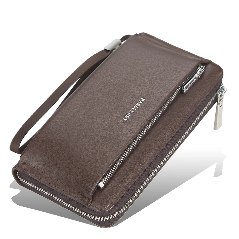 Baellerry New Men's Long Wallet, Portable Wrist Bag, Large Capacity Storage Bag, Perfect Gift for Business Men