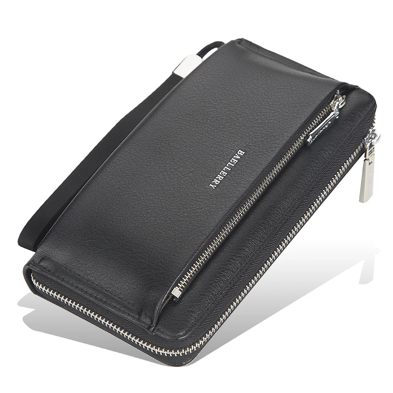 Baellerry New Men's Long Wallet, Portable Wrist Bag, Large Capacity Storage Bag, Perfect Gift for Business Men