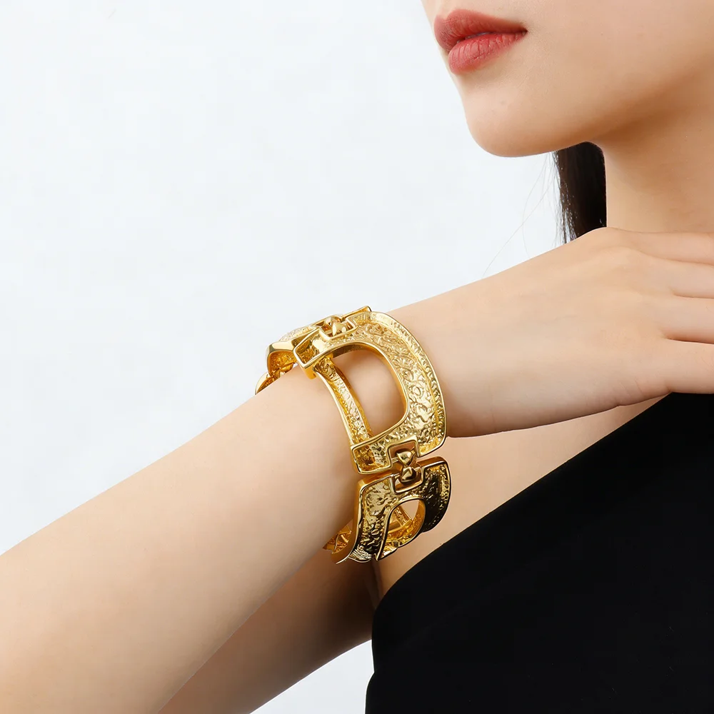 New Exaggerate Jewelry Set Dubai Gold Color Big Necklace Earrings Bracelet Ring Sets Bridal 24k Gold Plated Jewellery Gifts