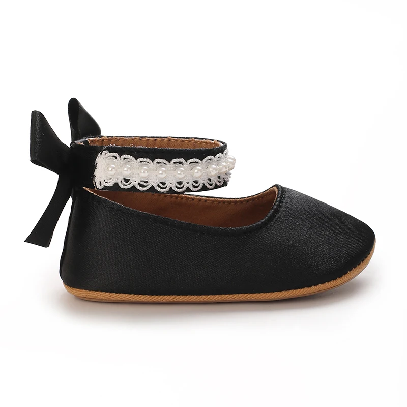 Infant Baby Girls Mary Jane Flats Bow Non-Slip Soft Sole Princess Toddler First Walkers Sneaker Wedding Dress Dancing Shoes