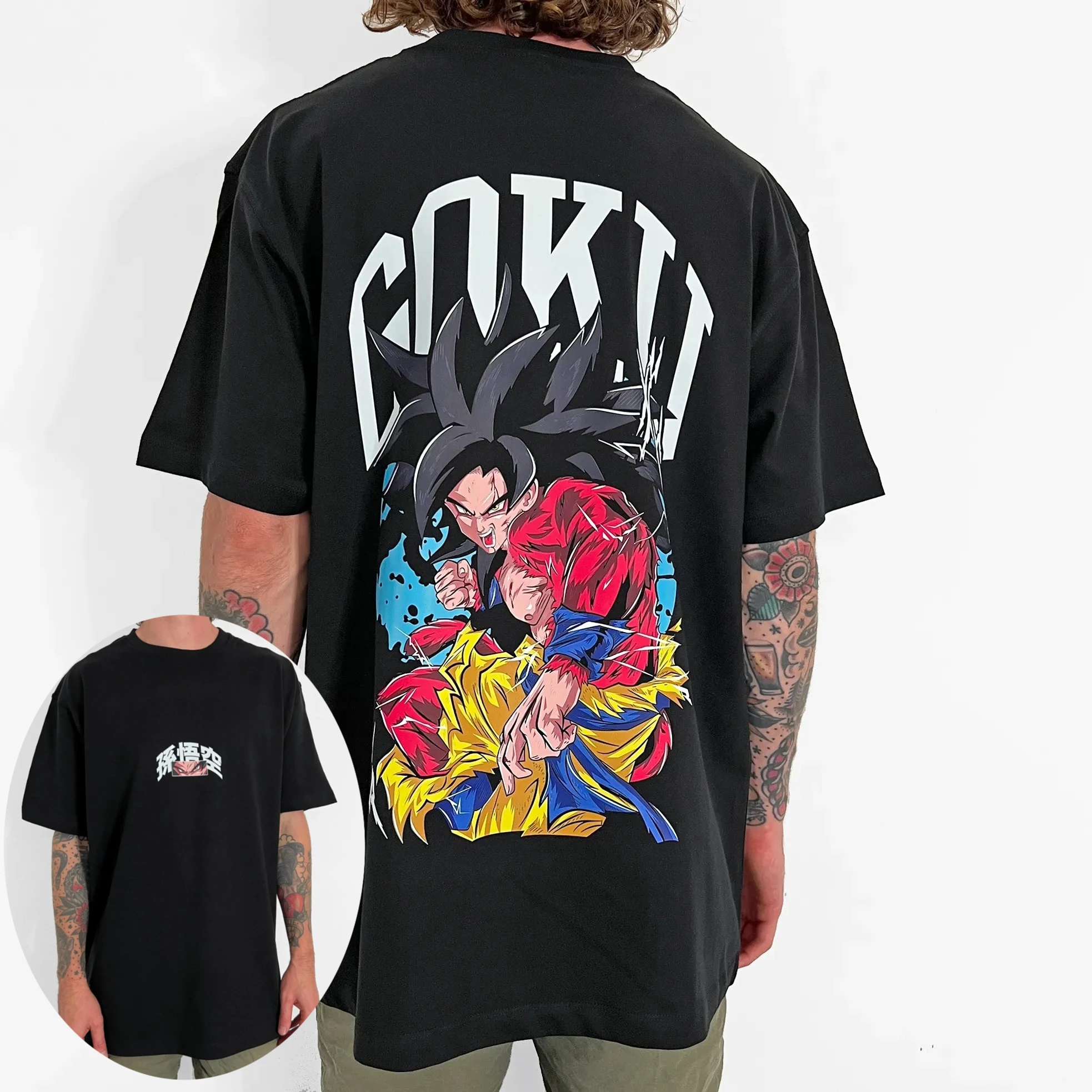 2026 New Dragon Ball Gogeta Gohan Broly Goku Majin Buu Printed Short Sleeve T-shirt Men's and Women's T-shirt Men's Top T-shirt
