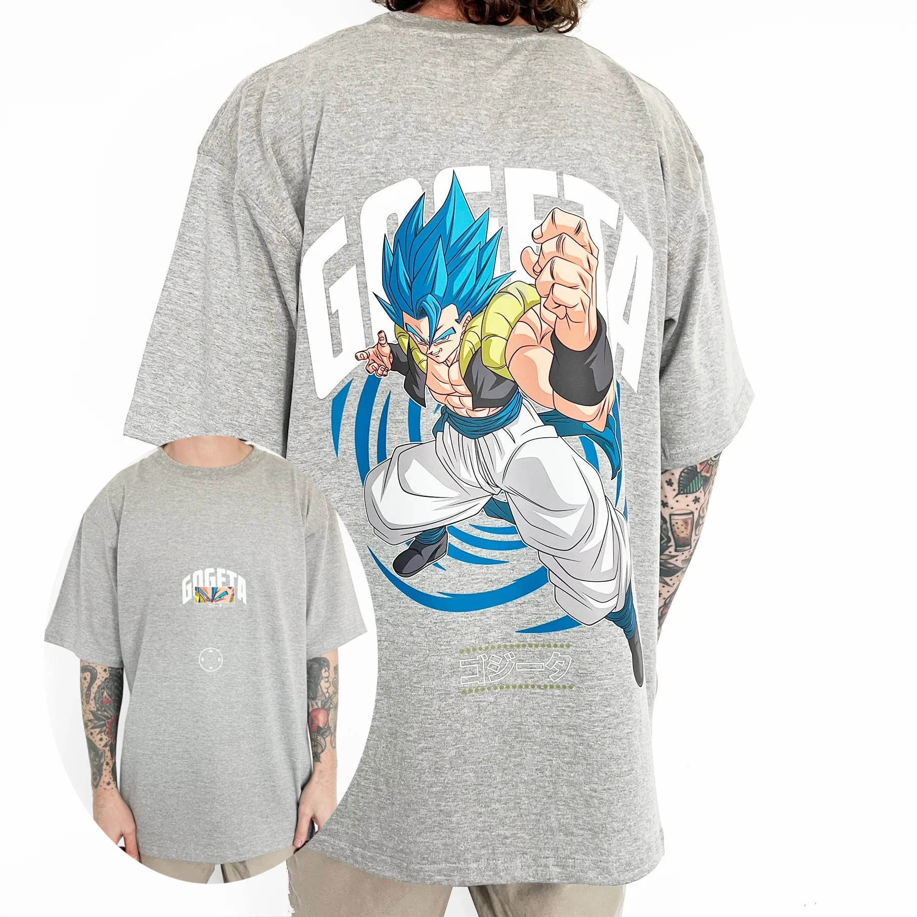 2026 New Dragon Ball Gogeta Gohan Broly Goku Majin Buu Printed Short Sleeve T-shirt Men's and Women's T-shirt Men's Top T-shirt