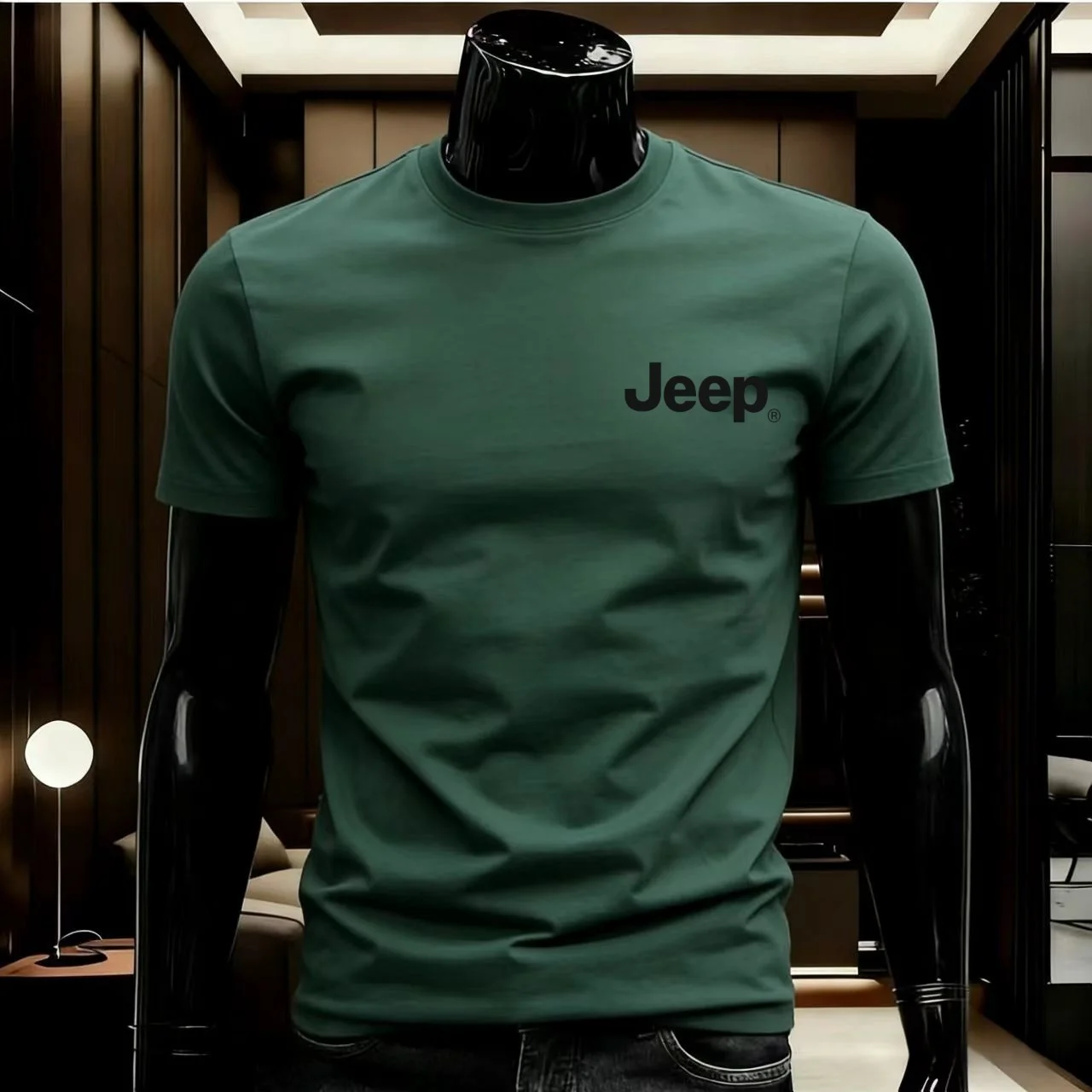 JEEP 100% Cotton Summer T-Shirt, High Quality, Comfortable and Soft Crew Neck Design, Fashion Street Style Men's Clothing