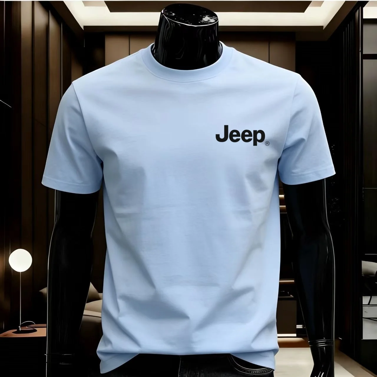 JEEP 100% Cotton Summer T-Shirt, High Quality, Comfortable and Soft Crew Neck Design, Fashion Street Style Men's Clothing