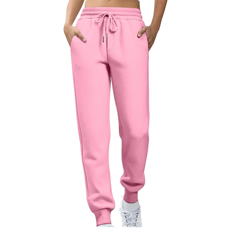 2026 spring autumn women Straight Pants Fashion Solid Color pants Drawstring large size slim Casual Trousers women Sweatpants