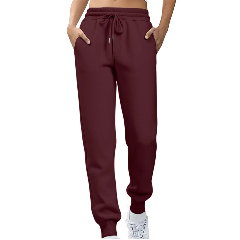 2026 spring autumn women Straight Pants Fashion Solid Color pants Drawstring large size slim Casual Trousers women Sweatpants