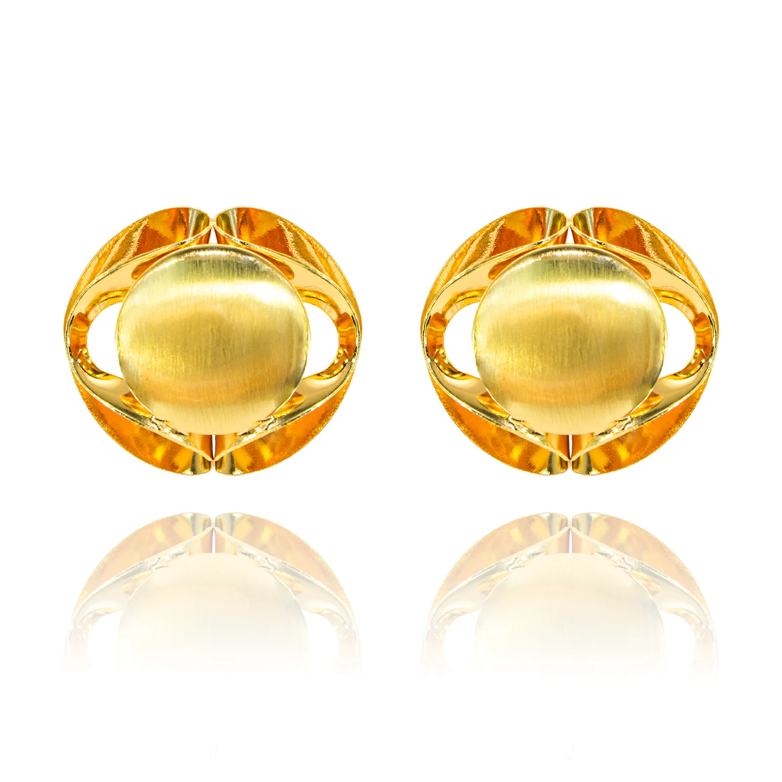 YTJX Design Gothic Drop Earrings 18K Gold Color Smooth Stud Earrings For Women Personality Statement Party Jewelry 2026 New