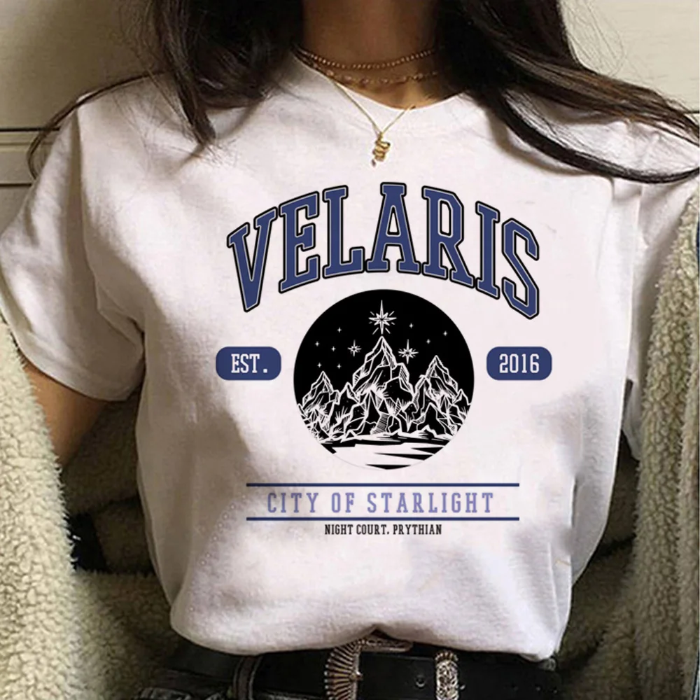A Court of Thorns and Roses Literary Fiction Velaris City of Starlight Vintage Shirt SJM Merch Harajuku Sleeve Aesthetic Clothes