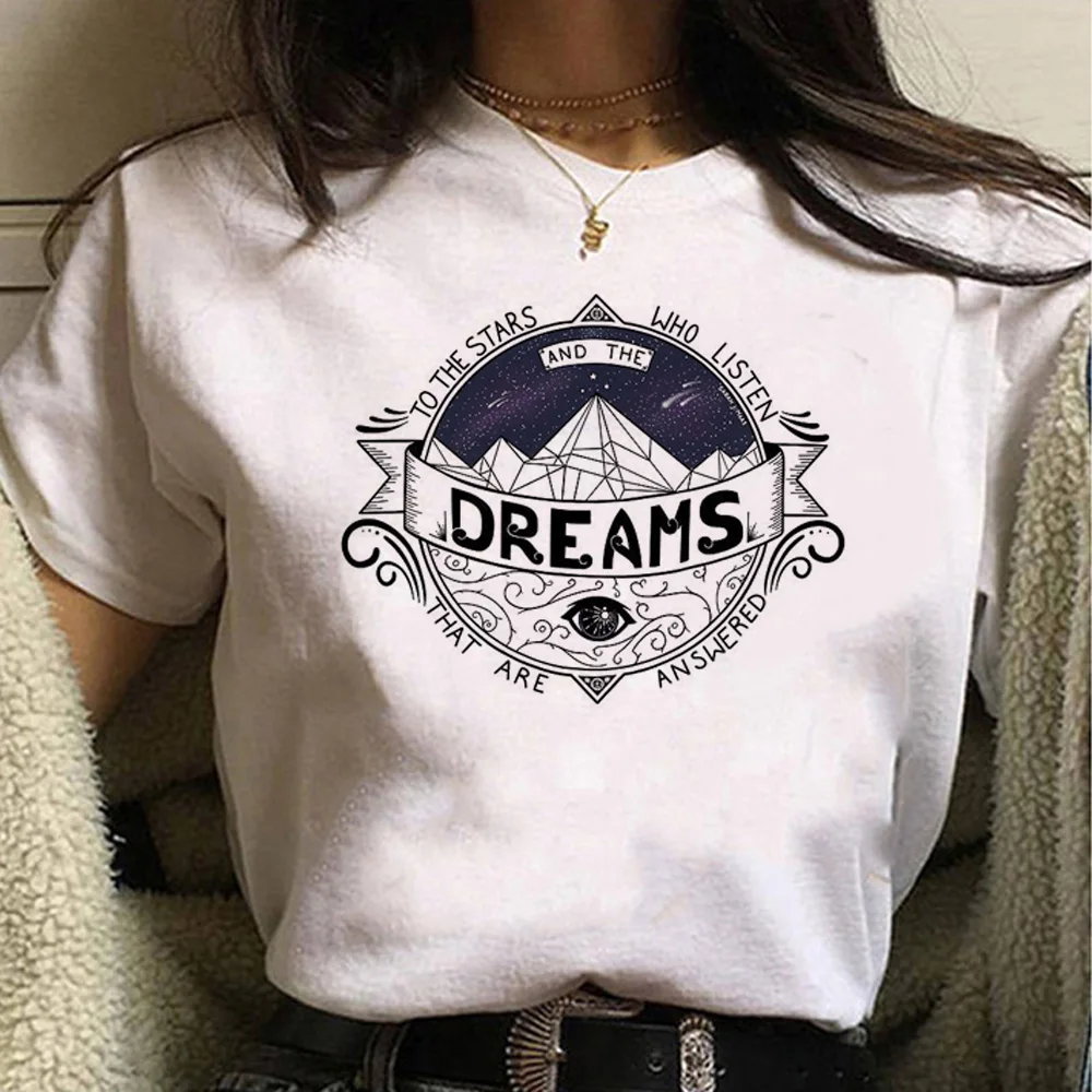A Court of Thorns and Roses Literary Fiction Velaris City of Starlight Vintage Shirt SJM Merch Harajuku Sleeve Aesthetic Clothes