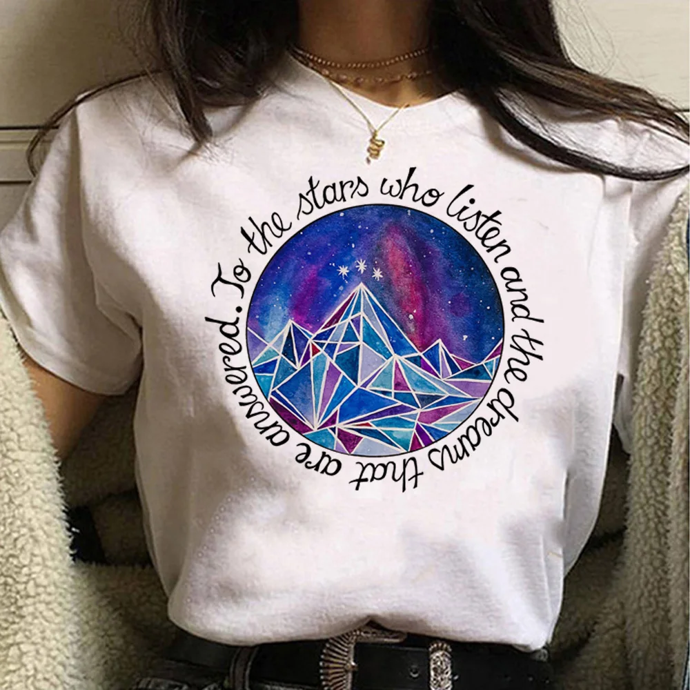 A Court of Thorns and Roses Literary Fiction Velaris City of Starlight Vintage Shirt SJM Merch Harajuku Sleeve Aesthetic Clothes