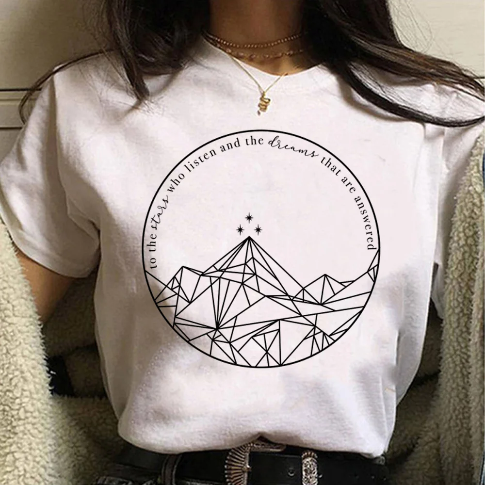 A Court of Thorns and Roses Literary Fiction Velaris City of Starlight Vintage Shirt SJM Merch Harajuku Sleeve Aesthetic Clothes