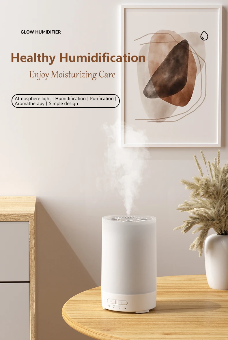 150ML Ultrasonic Wood Grain Essential Humidifier Air Humidifier for Bedroom Office Home 7 Color LED Light Aromatherapy Diffuser