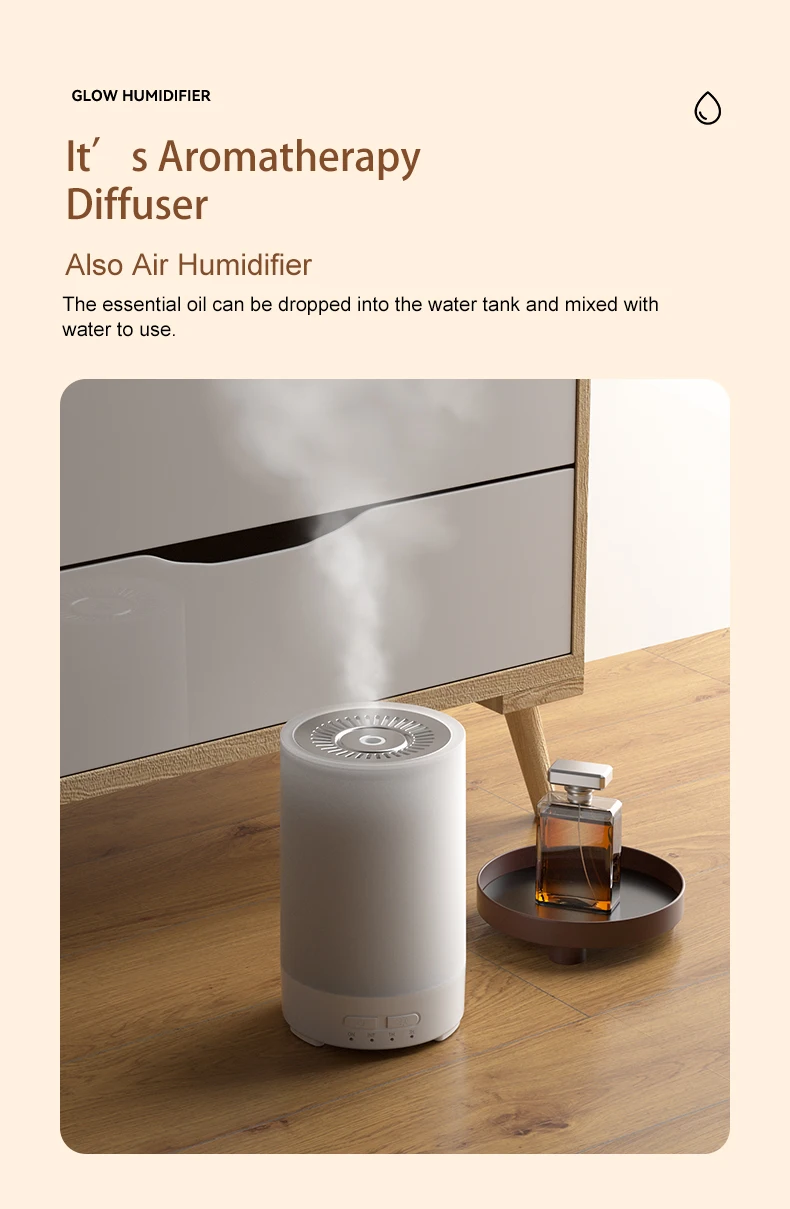 150ML Ultrasonic Wood Grain Essential Humidifier Air Humidifier for Bedroom Office Home 7 Color LED Light Aromatherapy Diffuser