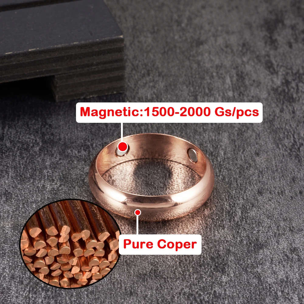 Vinterly Pure Copper Rings for Women Men 6mm Wide Finger Jewelry Shiny High Polished Metal Minimalist Copper Ring