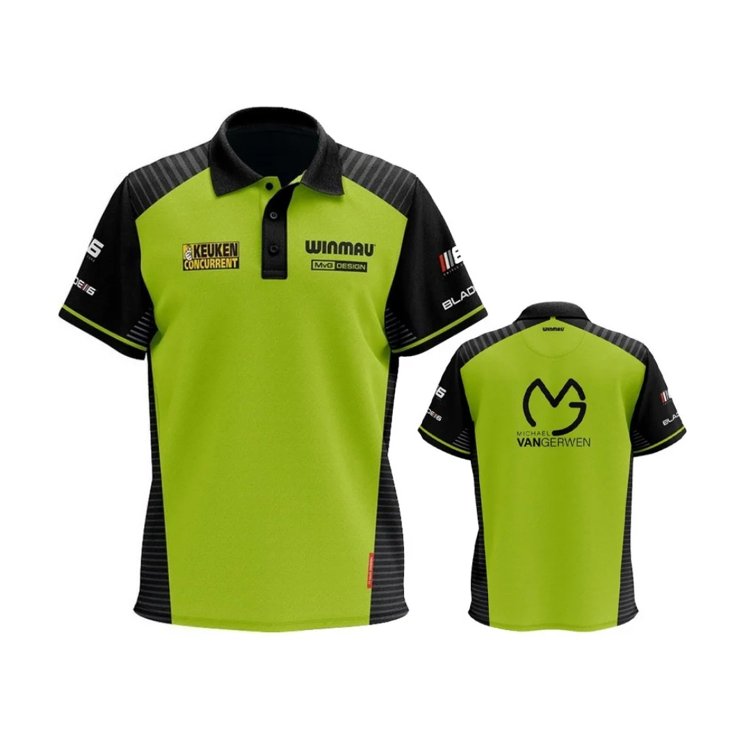 2026 Michael van Gerwen Dartshirt Official dart competition jersey Summer Sports Men's T-Shirt Children's Clothing Tee